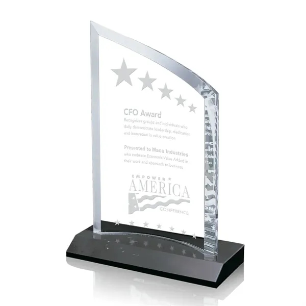 Starfire award with a sleek curved design on a marble base.... from ASI 84592 St Regis Group / St Regis