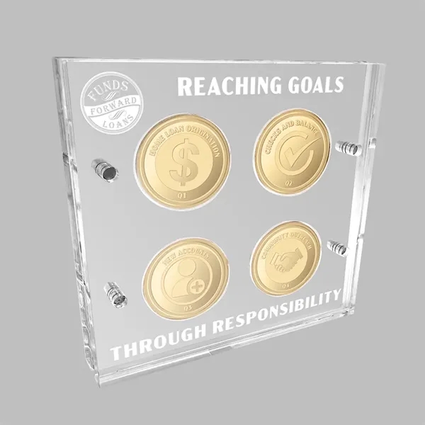 Acrylic Coin Display / Holder Vibrant UV color... from ASI 72521 Morris Magnets / Laser Cuts