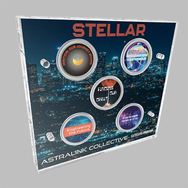Acrylic Coin Display / Holder Full Bleed Color... from ASI 72521 Morris Magnets / Laser Cuts