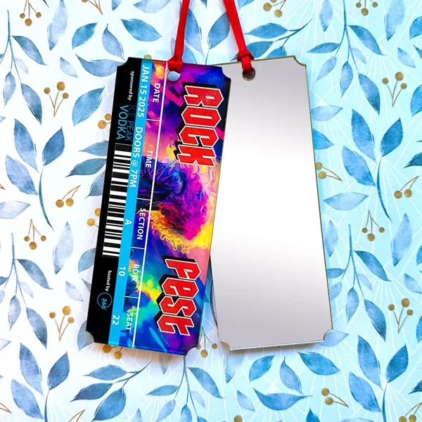 Replica Ticket Stub Acrylic Ornament... from ASI 72521 Morris Magnets / Laser Cuts