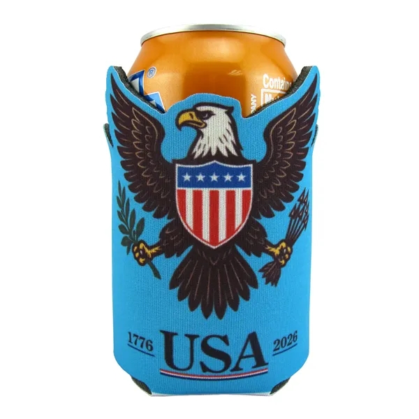 USA 250 theme beverage insulator with Eagle cut out on 1... from ASI 56100 Gemini Ind Inc / Cool Color Line