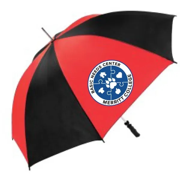 Golf umbrella, two tone black/red, 170T polyester fabric. 58" full arc.... from ASI 36988 Artek USA Inc / Artek™