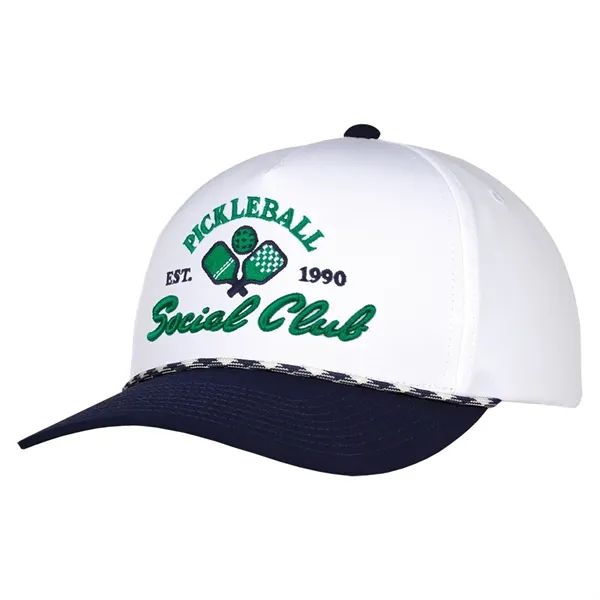 This deluxe two-tone cap comes with contrast rope colors.... from ASI 80129 Quake City Caps