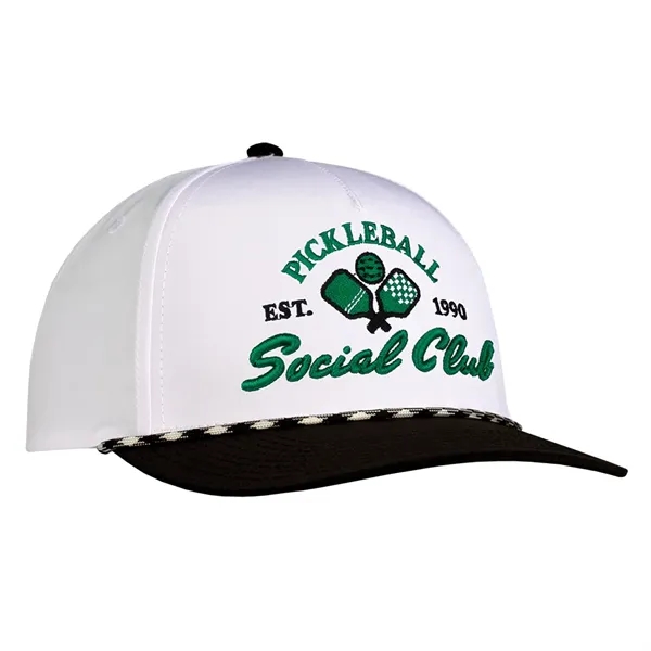 This deluxe two-tone cap comes with contrast rope colors.... from ASI 80129 Quake City Caps