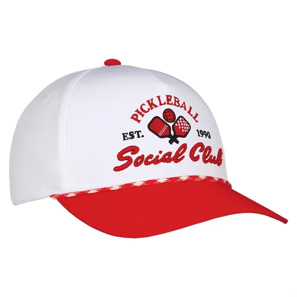 This deluxe two-tone cap comes with contrast rope colors.... from ASI 80129 Quake City Caps