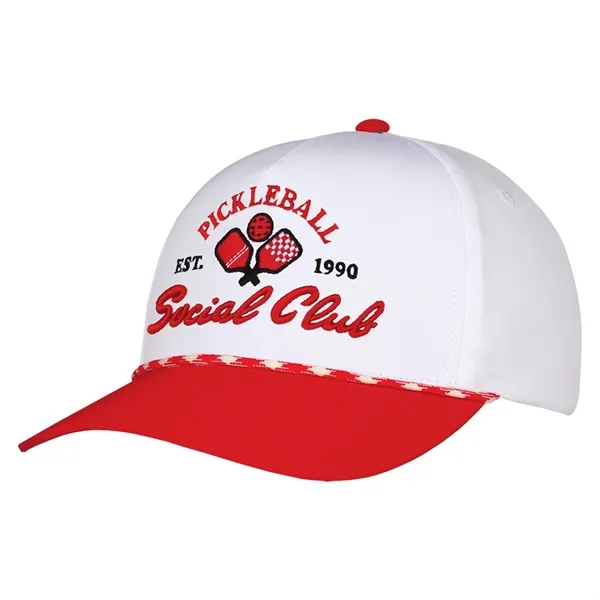 This deluxe two-tone cap comes with contrast rope colors.... from ASI 80129 Quake City Caps