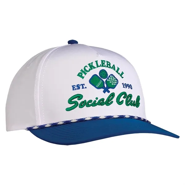 This deluxe two-tone cap comes with contrast rope colors.... from ASI 80129 Quake City Caps