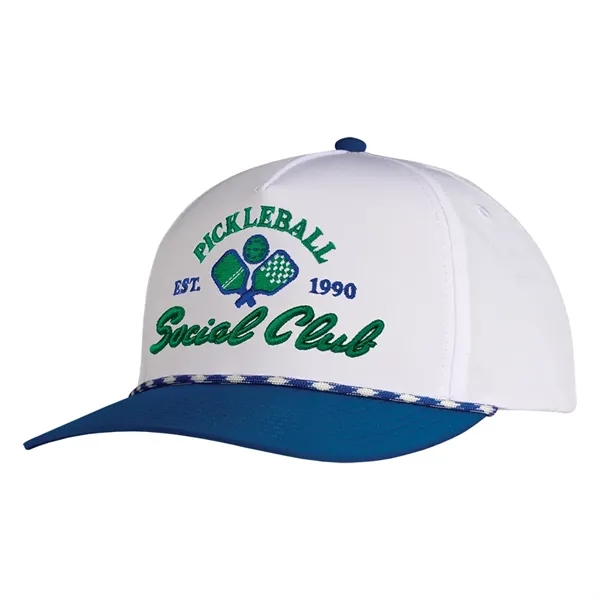 This deluxe two-tone cap comes with contrast rope colors.... from ASI 80129 Quake City Caps