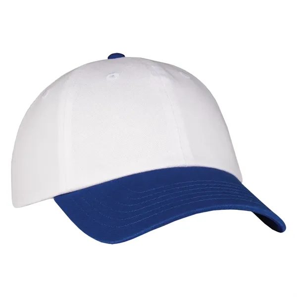 This two-tone laundered chino twill cap is available in various color... from ASI 80129 Quake City Caps