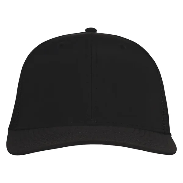 High profile deluxe fine weave poly with stretch trucker mesh cap.... from ASI 80129 Quake City Caps