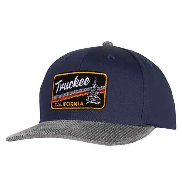 Cotton made structured deluxe two-tone chino twill and corduroy cap.... from ASI 80129 Quake City Caps