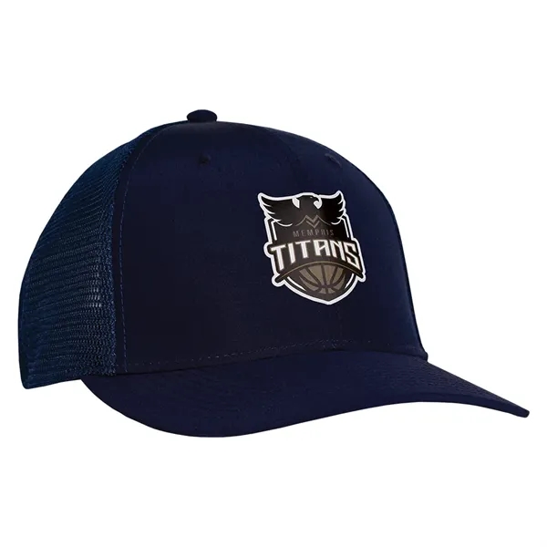 High profile deluxe fine weave poly with stretch trucker mesh cap.... from ASI 80129 Quake City Caps