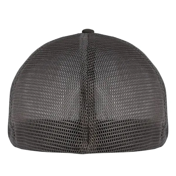 High profile deluxe fine weave poly with stretch trucker mesh cap.... from ASI 80129 Quake City Caps