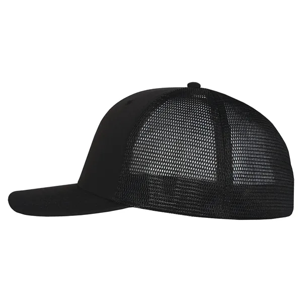 High profile deluxe fine weave poly with stretch trucker mesh cap.... from ASI 80129 Quake City Caps