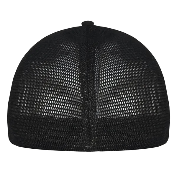 High profile deluxe fine weave poly with stretch trucker mesh cap.... from ASI 80129 Quake City Caps