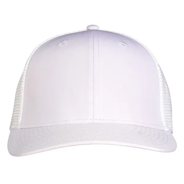 High profile deluxe fine weave poly with stretch trucker mesh cap.... from ASI 80129 Quake City Caps