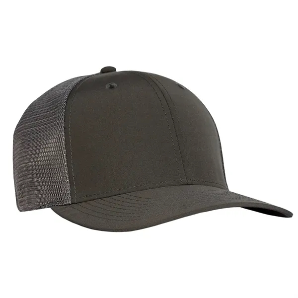 High profile deluxe fine weave poly with stretch trucker mesh cap.... from ASI 80129 Quake City Caps