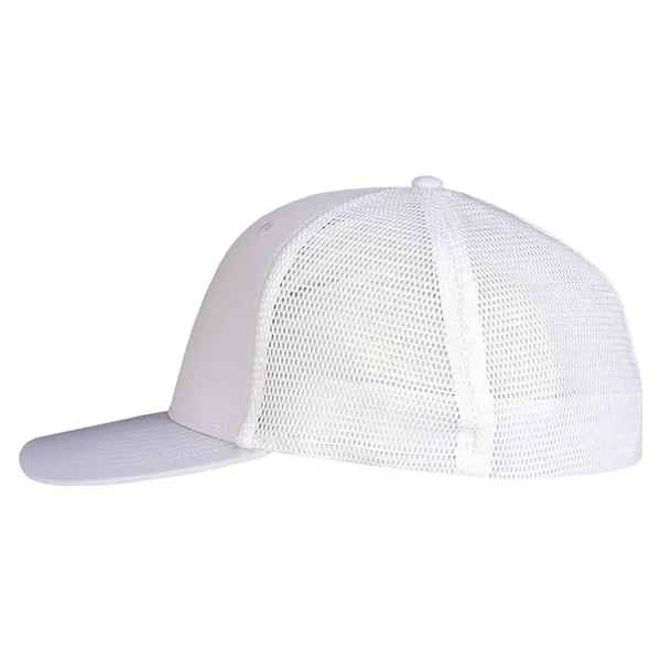 High profile deluxe fine weave poly with stretch trucker mesh cap.... from ASI 80129 Quake City Caps