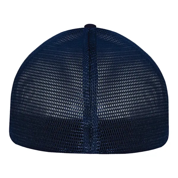 High profile deluxe fine weave poly with stretch trucker mesh cap.... from ASI 80129 Quake City Caps