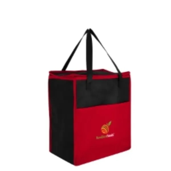 Crafted from color-blocked recycled 80gsm non-woven material, this roomy cooler bag... from ASI 88060 Snugz/USA Inc