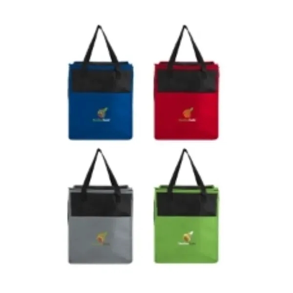 Crafted from color-blocked recycled 80gsm non-woven material, this roomy cooler bag... from ASI 88060 Snugz/USA Inc