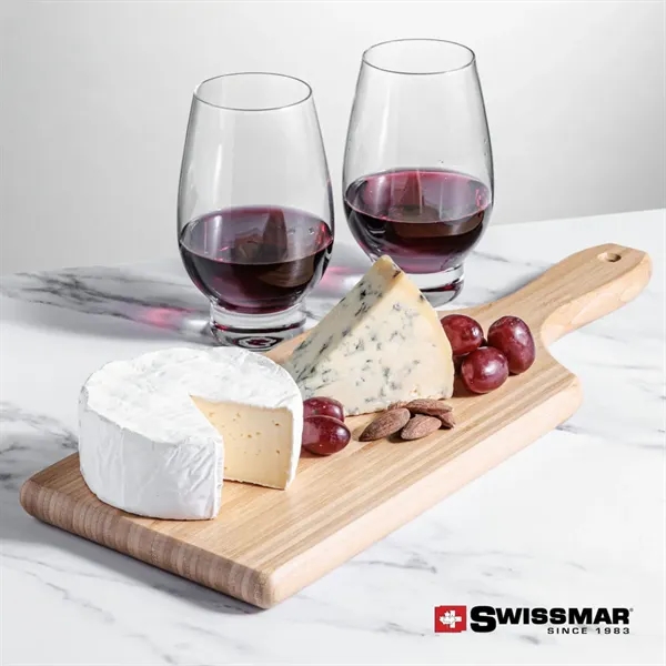 The Swissmar Bamboo Board & 2 Stemless Wine Set combines the... from ASI 84592 St Regis Group