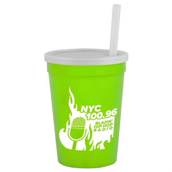 12 oz Cup with Lid & Straw... from ASI 40480 Koozie Group