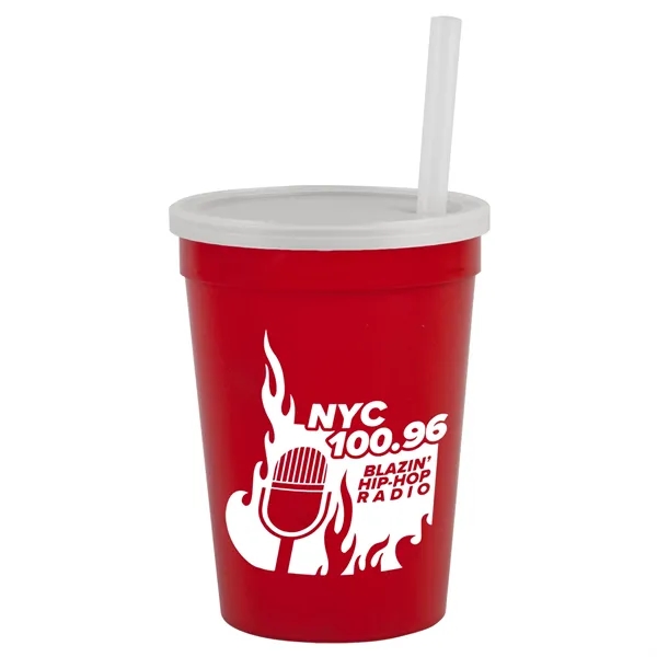 12 oz Cup with Lid & Straw... from ASI 40480 Koozie Group