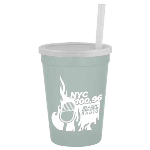 12 oz Cup with Lid & Straw... from ASI 40480 Koozie Group