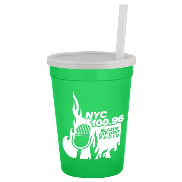 12 oz Cup with Lid & Straw... from ASI 40480 Koozie Group