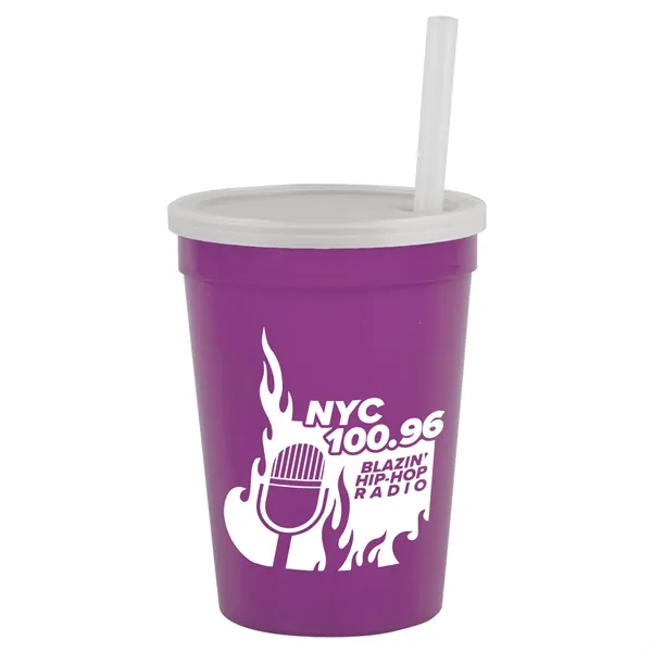12 oz Cup with Lid & Straw... from ASI 40480 Koozie Group