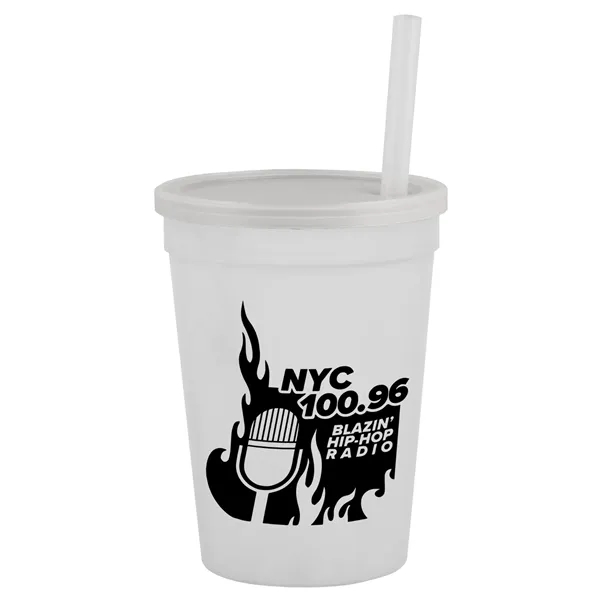 12 oz Cup with Lid & Straw... from ASI 40480 Koozie Group