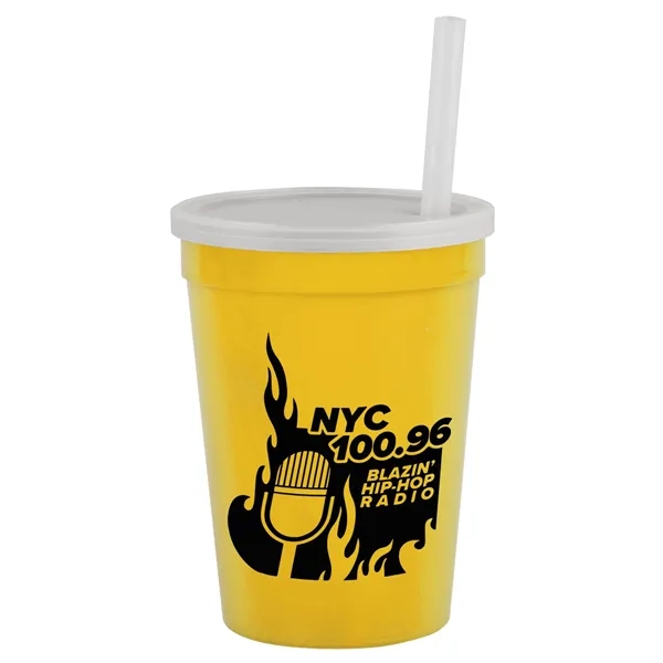 12 oz Cup with Lid & Straw... from ASI 40480 Koozie Group