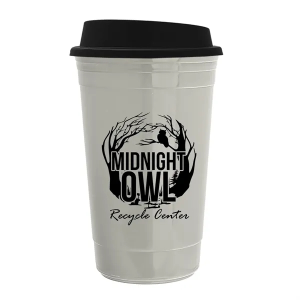 16 oz. Double-Wall insulated travel/coffee cup with sip-through lid.... from ASI 40480 Koozie Group
