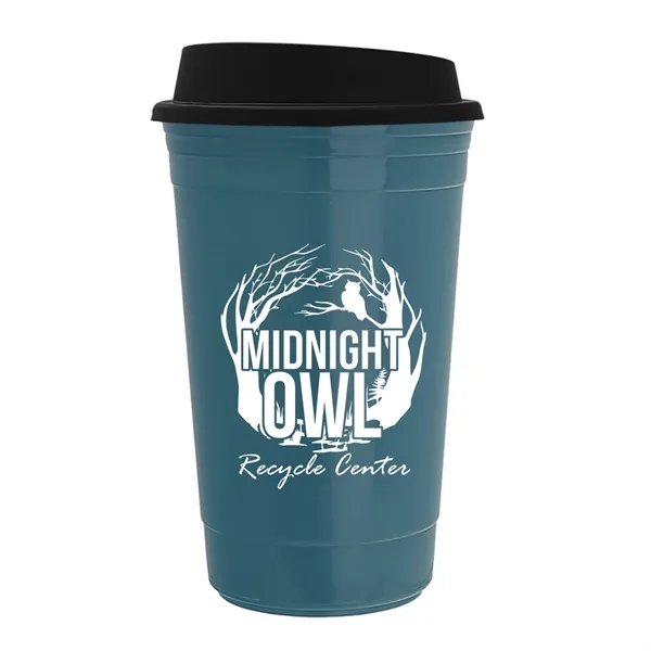 16 oz. Double-Wall insulated travel/coffee cup with sip-through lid.... from ASI 40480 Koozie Group