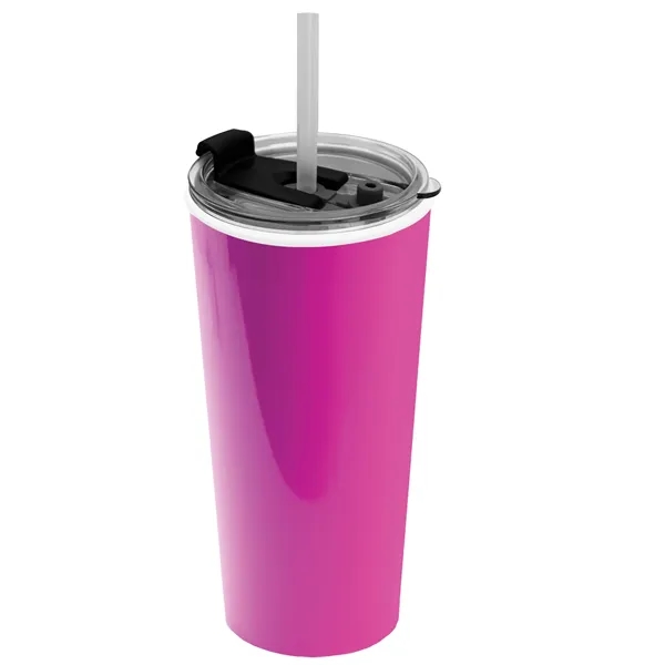 18 oz. Double-Wall Insulated Travel/ Coffee Cup with 2-in-1 Flip and... from ASI 40480 Koozie Group