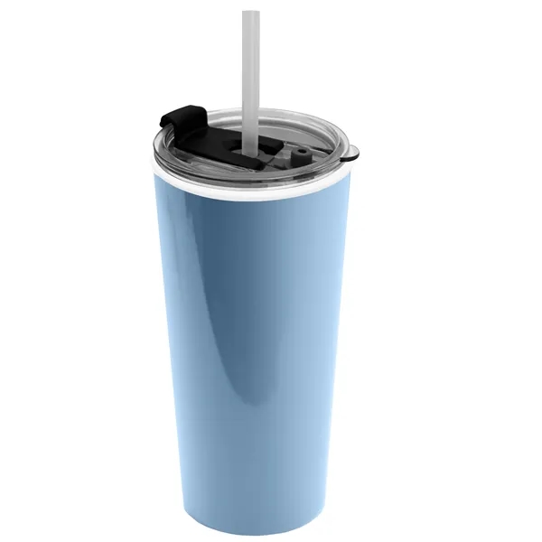 18 oz. Double-Wall Insulated Travel/ Coffee Cup with 2-in-1 Flip and... from ASI 40480 Koozie Group