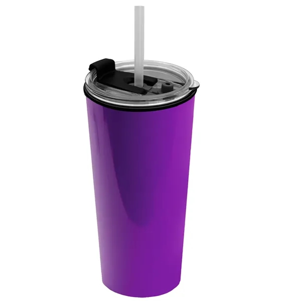 18 oz. Double-Wall Insulated Travel/ Coffee Cup with 2-in-1 Flip and... from ASI 40480 Koozie Group