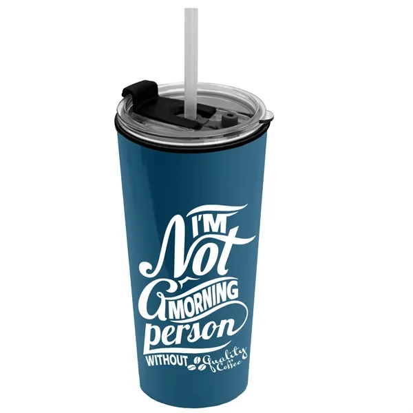 18 oz. Double-Wall Insulated Travel/ Coffee Cup with 2-in-1 Flip and... from ASI 40480 Koozie Group