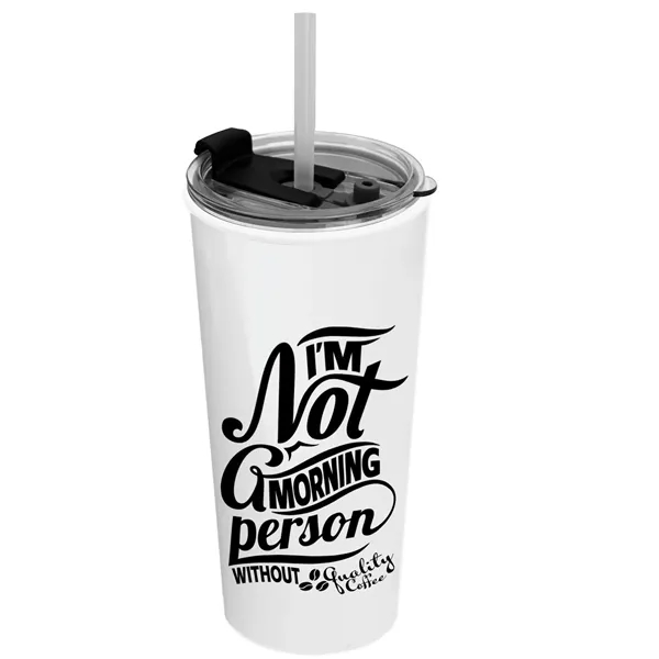 18 oz. Double-Wall Insulated Travel/ Coffee Cup with 2-in-1 Flip and... from ASI 40480 Koozie Group