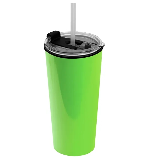 18 oz. Double-Wall Insulated Travel/ Coffee Cup with 2-in-1 Flip and... from ASI 40480 Koozie Group