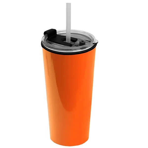18 oz. Double-Wall Insulated Travel/ Coffee Cup with 2-in-1 Flip and... from ASI 40480 Koozie Group
