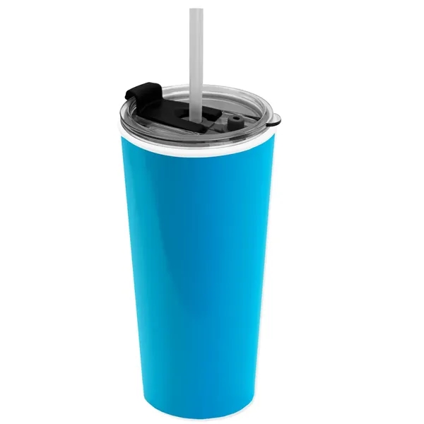 18 oz. Double-Wall Insulated Travel/ Coffee Cup with 2-in-1 Flip and... from ASI 40480 Koozie Group
