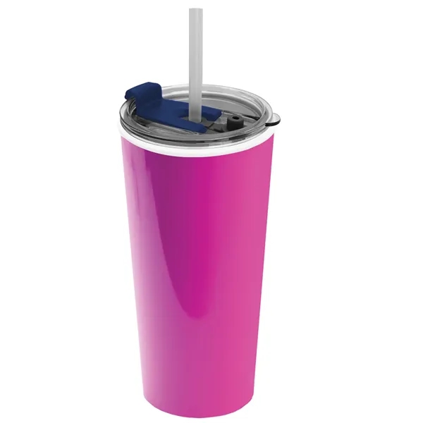 18 oz. Double-Wall Insulated Travel/ Coffee Cup with 2-in-1 Flip and... from ASI 40480 Koozie Group