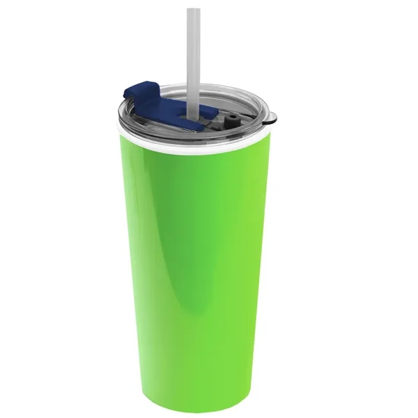 18 oz. Double-Wall Insulated Travel/ Coffee Cup with 2-in-1 Flip and... from ASI 40480 Koozie Group