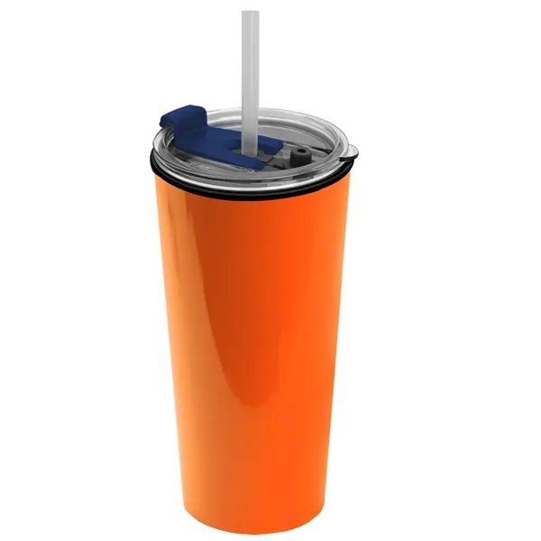18 oz. Double-Wall Insulated Travel/ Coffee Cup with 2-in-1 Flip and... from ASI 40480 Koozie Group