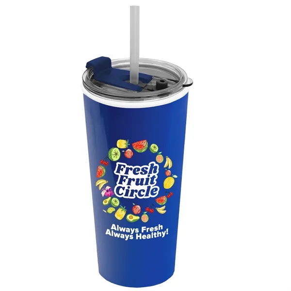 18 oz. Double-Wall Insulated Travel/ Coffee Cup with 2-in-1 Flip and... from ASI 40480 Koozie Group