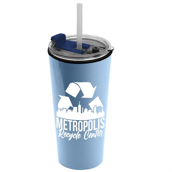 18 oz. Double-Wall Insulated Travel/ Coffee Cup with 2-in-1 Flip and... from ASI 40480 Koozie Group