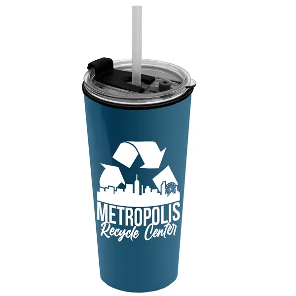 18 oz. Double-Wall Insulated Travel/ Coffee Cup with 2-in-1 Flip and... from ASI 40480 Koozie Group