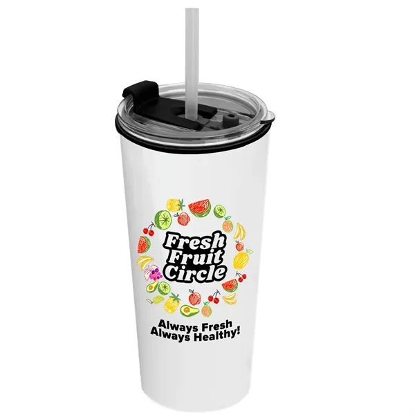 18 oz. Double-Wall Insulated Travel/ Coffee Cup with 2-in-1 Flip and... from ASI 40480 Koozie Group